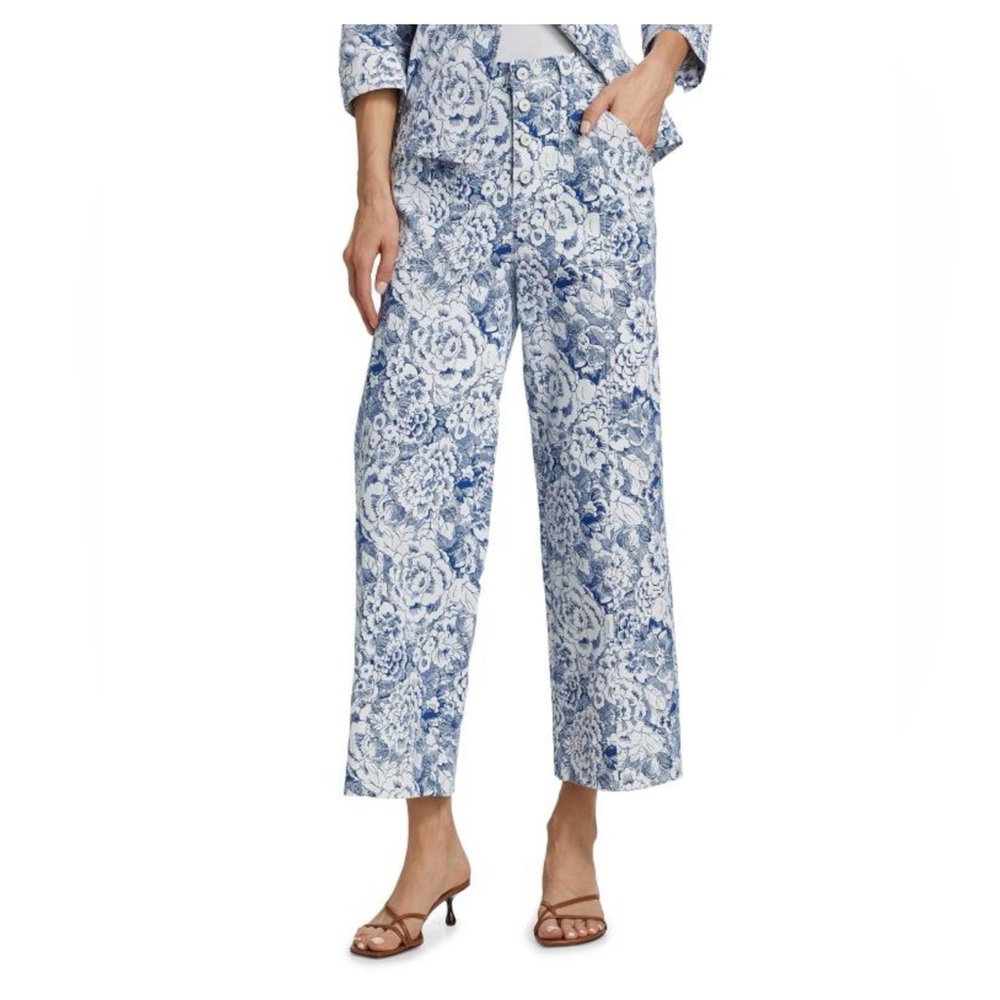 Cinq à Sept Sketchbook Floral Benji Cropped Pant